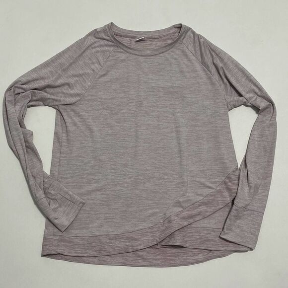 Copper Fit Long Sleeve Crew Neck Tee Shirt Pullover T-Shirt Heather Purple Large - Picture 9 of 10